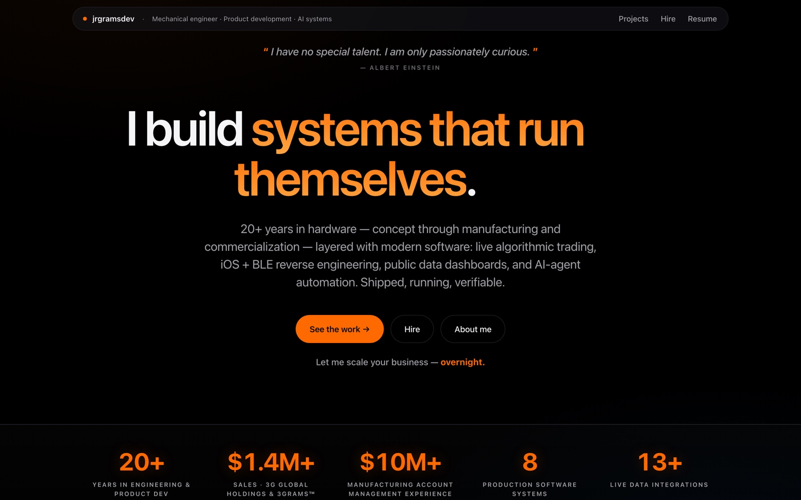 joshuagrams.com portfolio site