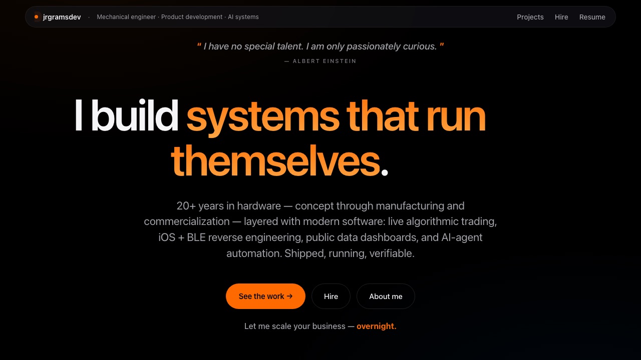 joshuagrams.com portfolio site